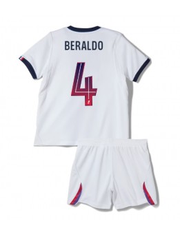 Paris Saint-Germain Lucas Beraldo #4 Replika Borta Kläder Barn 2026-27 Kortärmad (+ byxor)